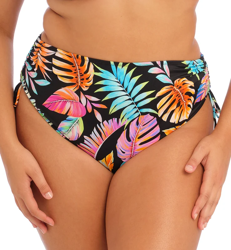 Elomi Tropical Falls Adjustable Side Swim Brief (ES801573) - Black UK 24