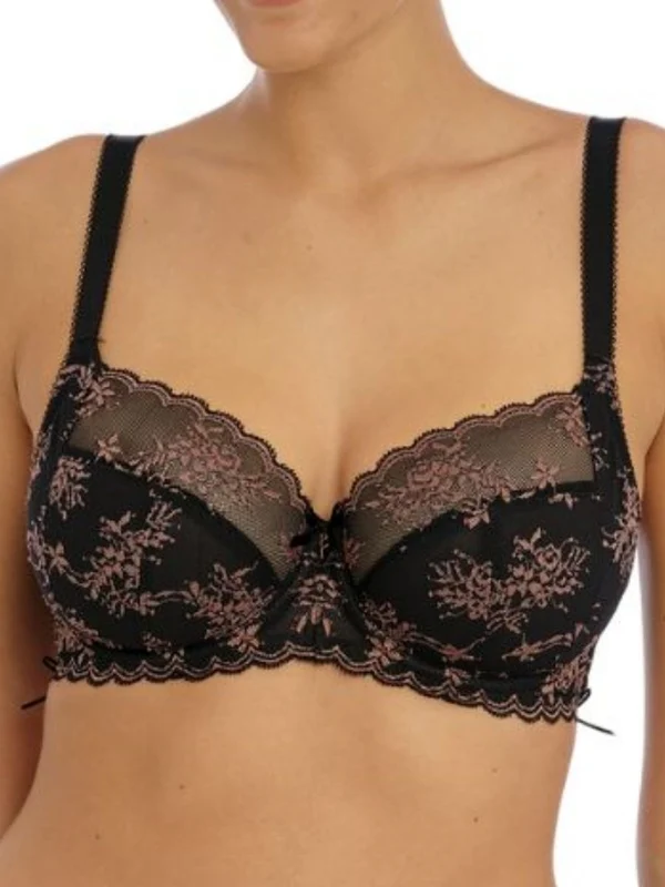 Offbeat Decadence Side Support Bra - Black Black / 30 / D