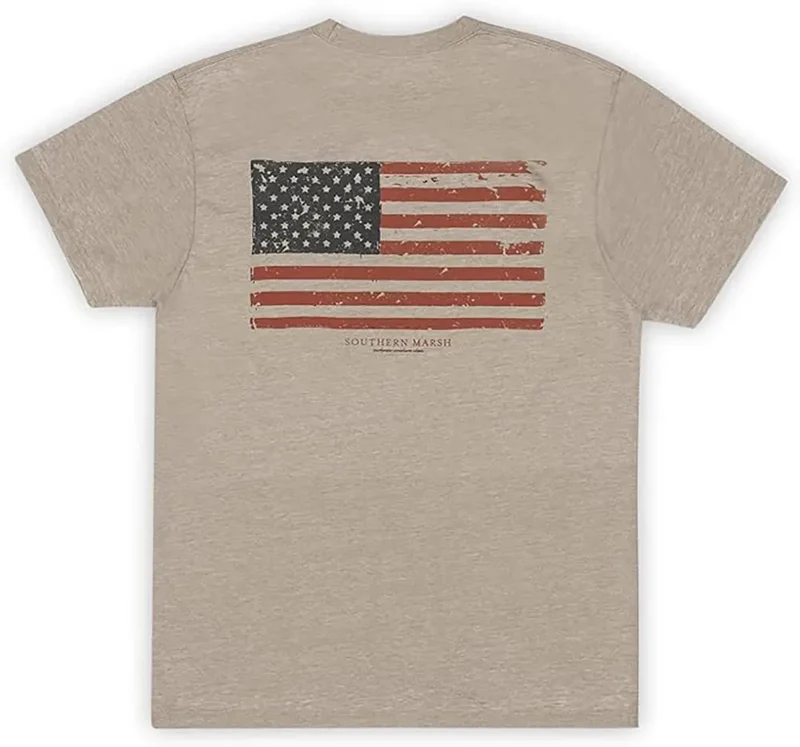 Youth Seawash Short Sleeve Tee - Vintage Flag BURNT TAUPE / SM