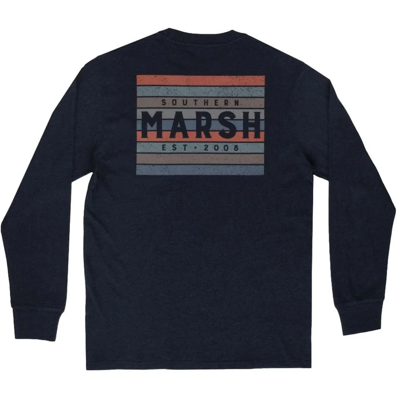 Men's Branding Colors Long Sleeve Tee WASHED LUNAR NAVY / XLRG