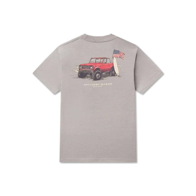 Southern Marsh Kid's Seawash Tee - American Beach Rodeo LIGHT GRAY / XXS
