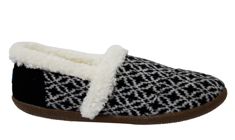 Toms Birch Wollen Womens Black Slippers 8