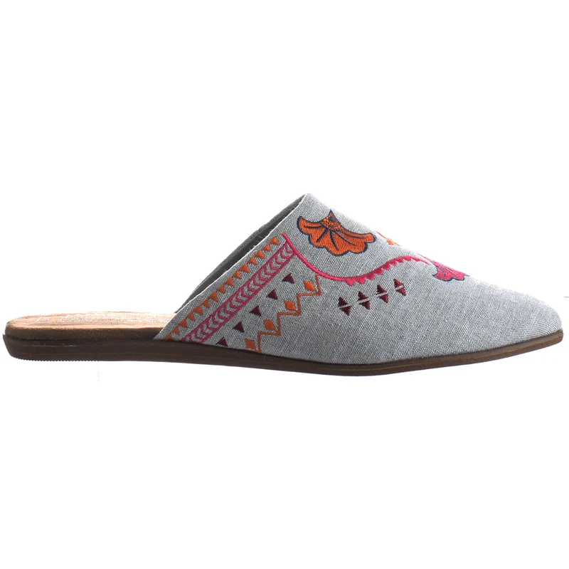 Toms Chambray Jutti Mule Womens Grey Slippers 8