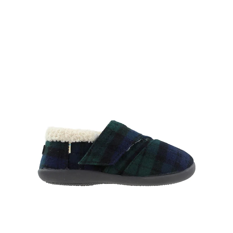Spruce Plaid Felt Faux Shearling Slipper (Little Kid-Big Kid) 9 / Medium