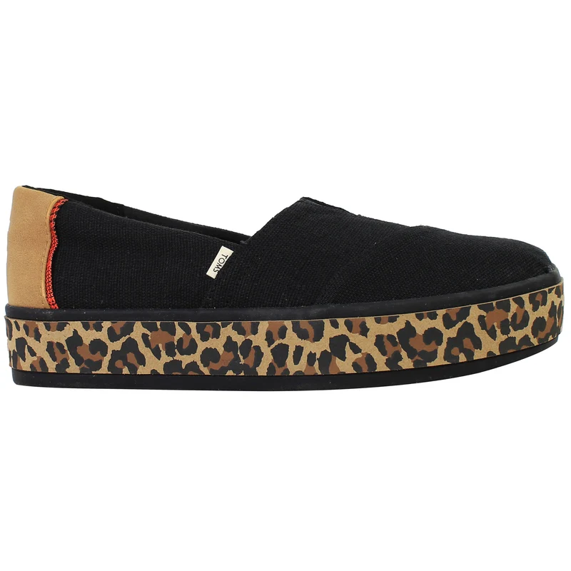 Toms Alpargata Boardwalk Womens Black Espadrilles 6.5