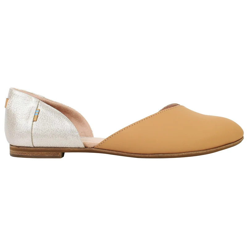 Toms Julie D'Orsay Flat Womens Brown Shoes 8