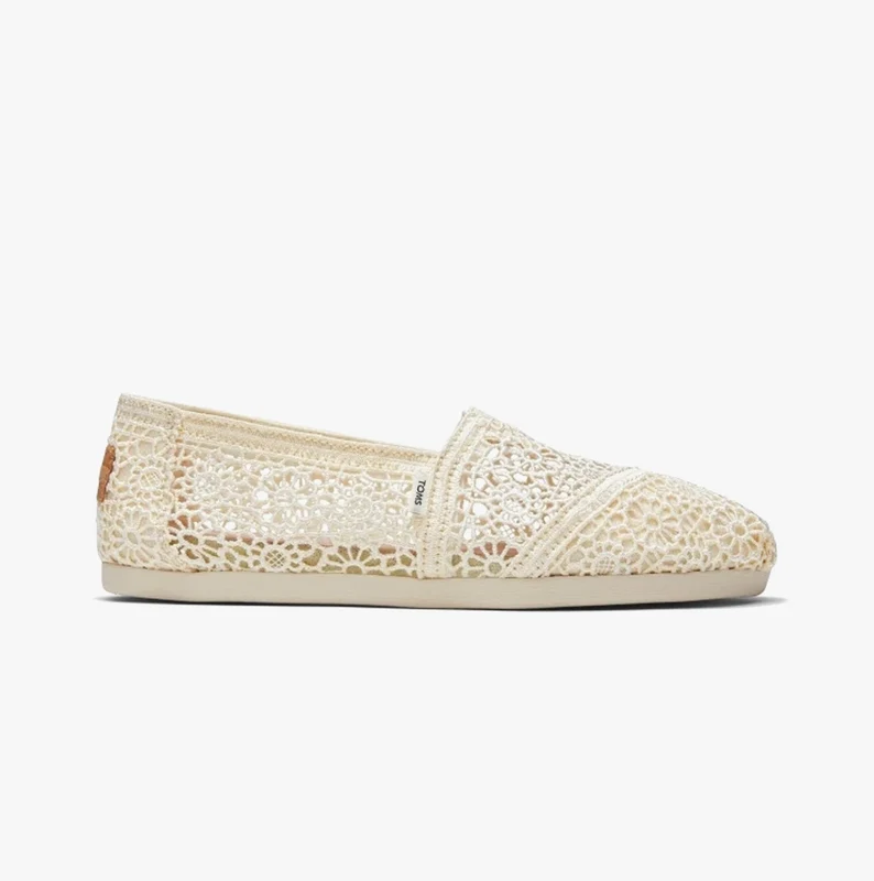 TOMS ALPARGATA Womens Crochet Espadrille Natural UK 7