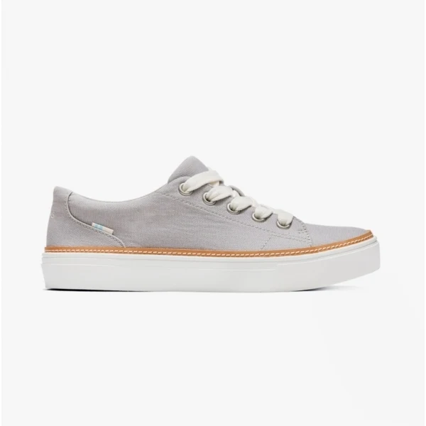 TOMS ALEX Womens Cotton Casual Trainers Grey UK 8