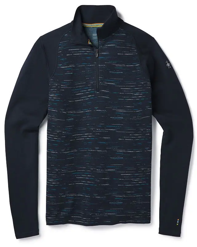 Bluza Corp Smartwool M Merino 250 Baselayer Pattern 1/4 Zip NEGRU / M