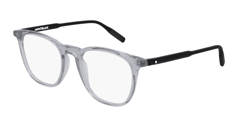 Montblanc MB0010O 51mm / GREY / BLACK / TRANSPARENT
