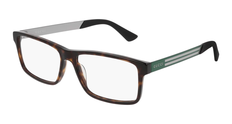 Gucci GG0692O 55mm / HAVANA / GREEN / TRANSPARENT