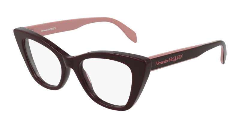 Alexander McQueen AM0305O 50mm / BURGUNDY / TRANSPARENT