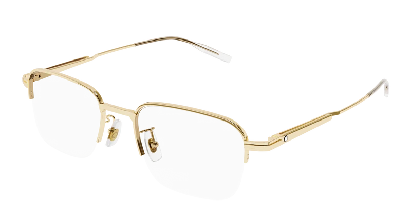 Montblanc MB0220OA Asian Fit 54mm / GOLD / TRANSPARENT
