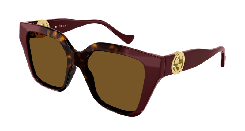 Gucci GG1023S 54mm / HAVANA / BURGUNDY / BROWN