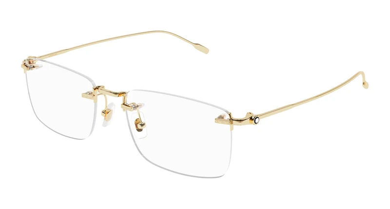 Montblanc MB0241O 54mm / GOLD / TRANSPARENT