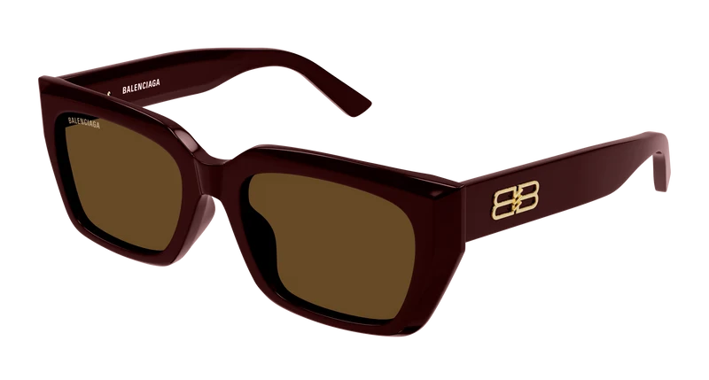 Balenciaga BB0272SA Asian Fit 54mm / RED / BROWN