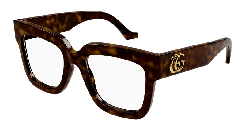 Gucci GG1549O 52mm / HAVANA / TRANSPARENT