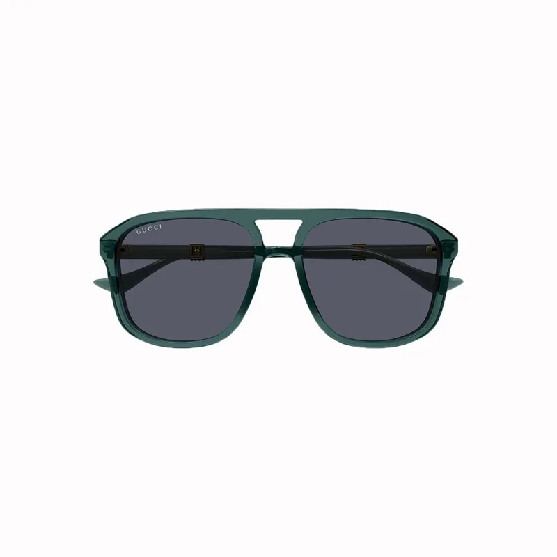 Men's Gucci Recycled Acetate Metal Sunglasses Green Grey / 57