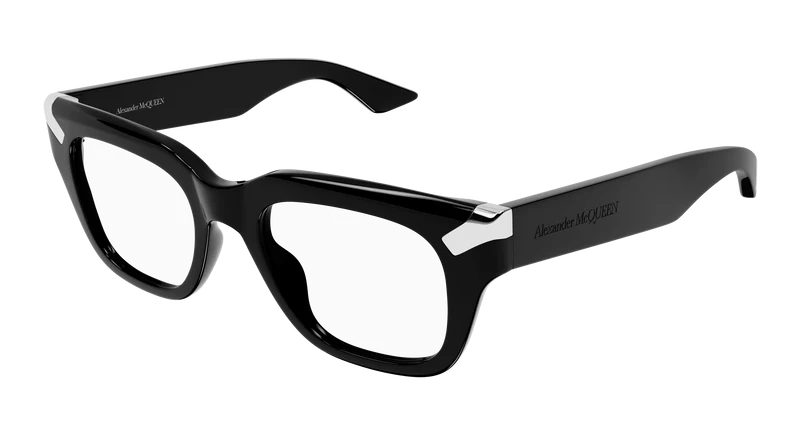 Alexander McQueen AM0443O 51mm / BLACK / TRANSPARENT
