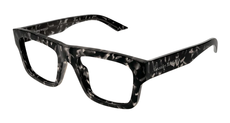 Alexander McQueen AM0452O 52mm / HAVANA / TRANSPARENT