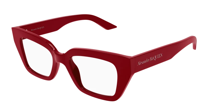 Alexander McQueen AM0453O 49mm / RED / TRANSPARENT