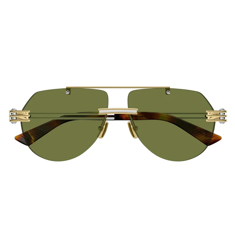 Bottega Veneta Sunglasses Bv1342 S 003 Gold/Green Unisex