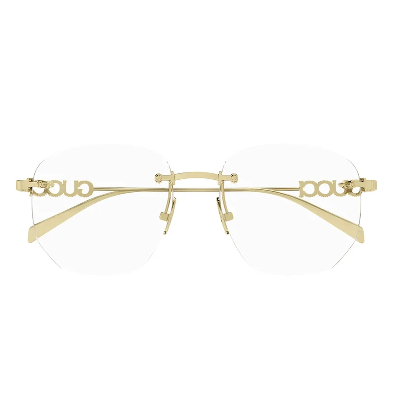 Gucci Eyeglasses Gg1806 O 001 Gold/Transparent Women