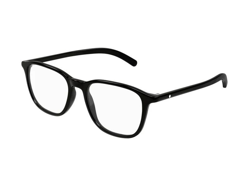 Montblanc Mb0386o Black Rounded Square Acetate Sunglasses One Size