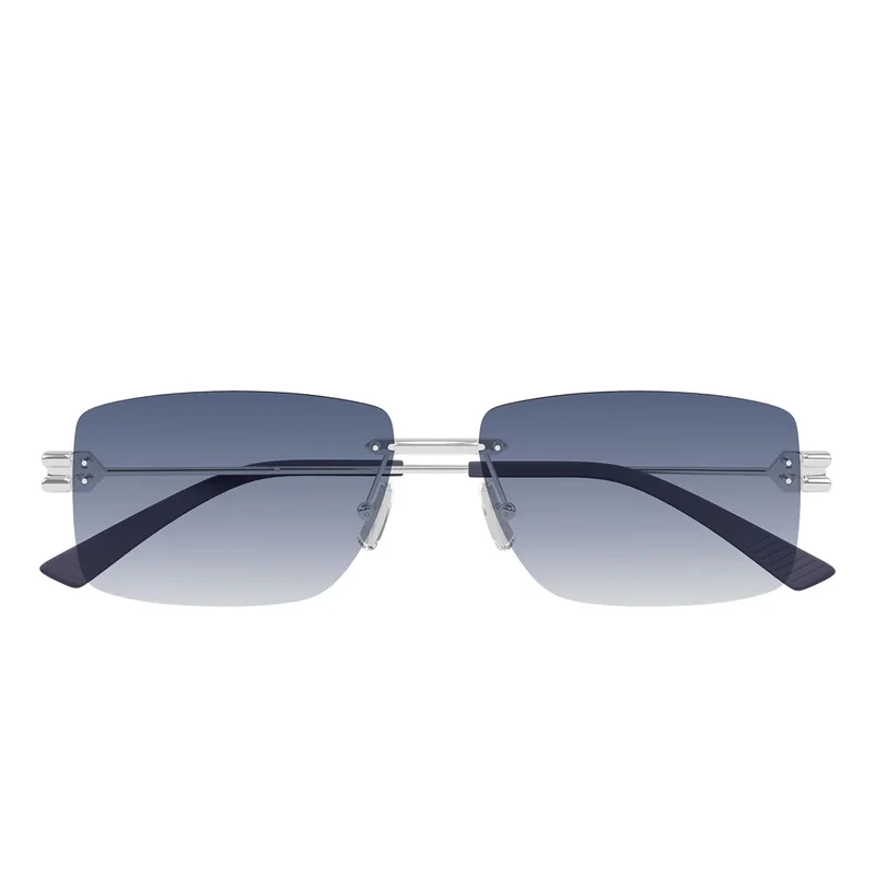 Bottega Veneta Sunglasses Bv1126 S 005 Silver/Blue Men