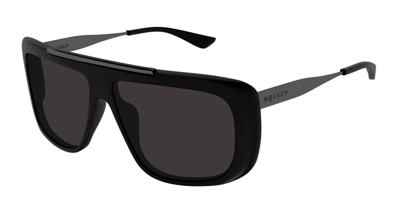 Alexander McQueen AM0492S 60mm / BLACK / GUNMETAL / GREY