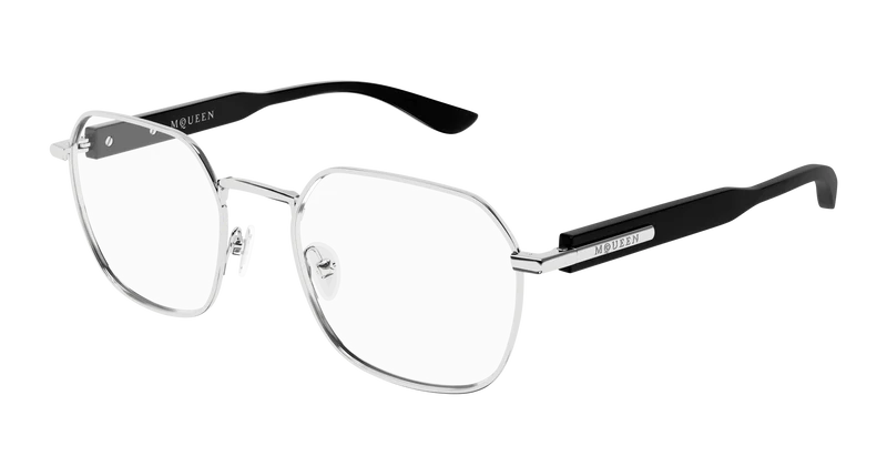 Alexander McQueen AM0499O 52mm / SILVER / BLACK / TRANSPARENT