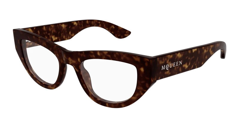 Alexander McQueen AM0512O 51mm / HAVANA / TRANSPARENT