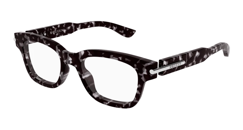 Alexander McQueen AM0497O 52mm / HAVANA / TRANSPARENT