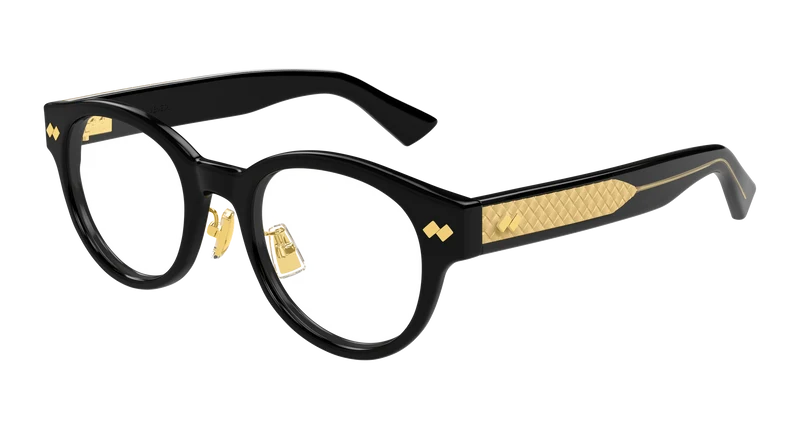 Bottega Veneta BV1405OA Asian Fit 50mm / BLACK / TRANSPARENT
