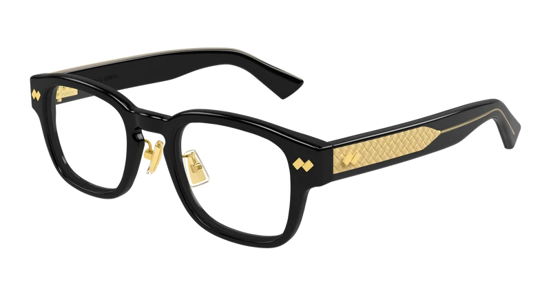 Bottega Veneta BV1404OA Asian Fit 53mm / BLACK / TRANSPARENT