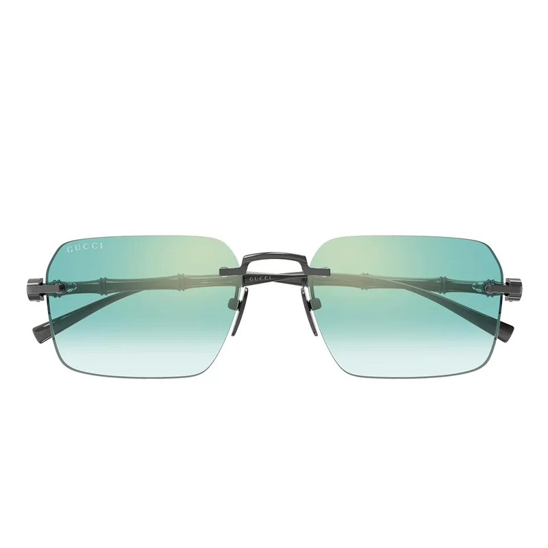 Gucci Sunglasses Gg2154 S 004 Ruthenium/Green Men