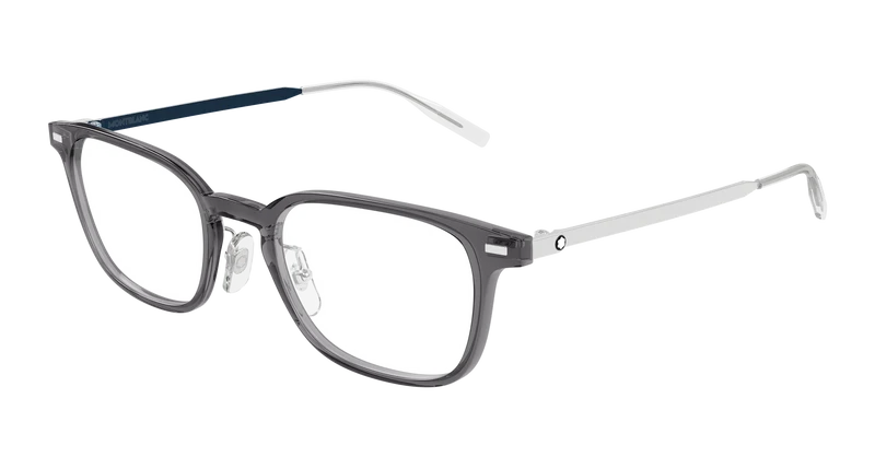 Montblanc MB0467OL 57mm / GREY / SILVER / TRANSPARENT