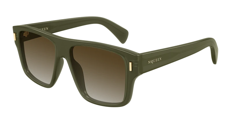 Alexander McQueen AM0550S 55mm / GREEN / BROWN