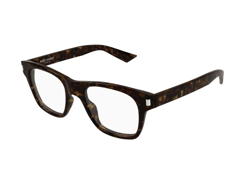 Saint Laurent Sl 875 Opt Square Tortoiseshell Acetate Eyeglasses One Size