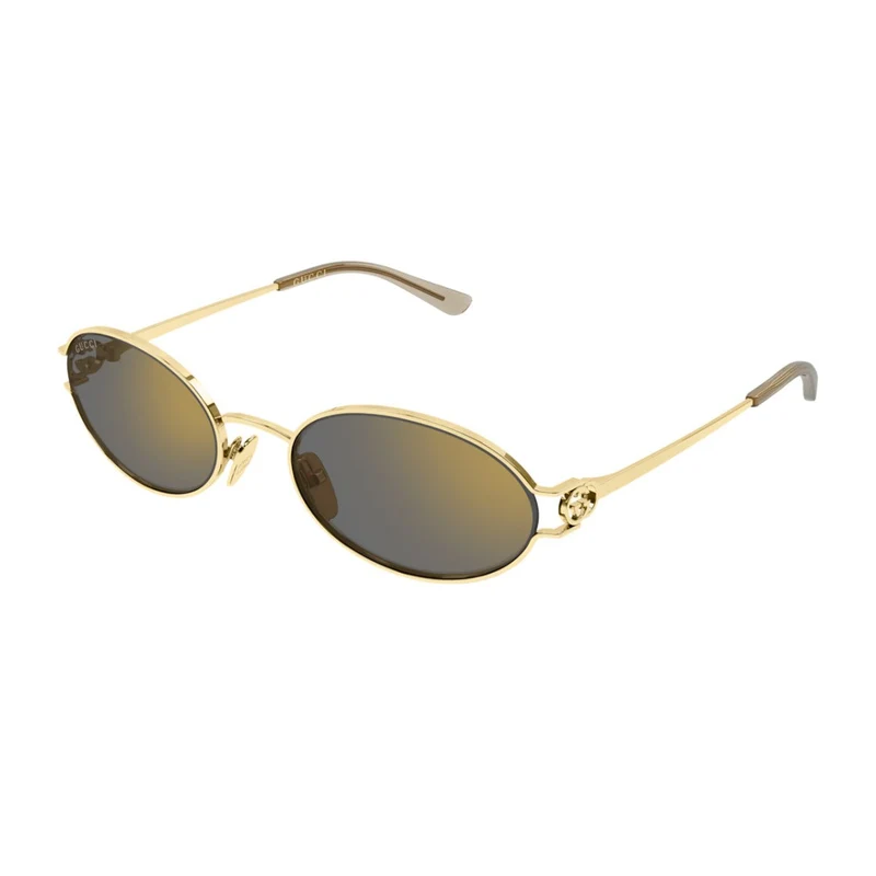 Gucci Gold Gg2233s Linea Emblem Metal Sunglasses One Size