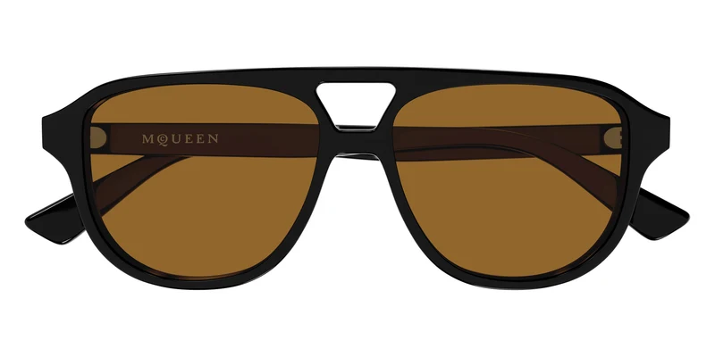Alexander McQueen - AM0573S Black / Brown 003 / 54-14-145