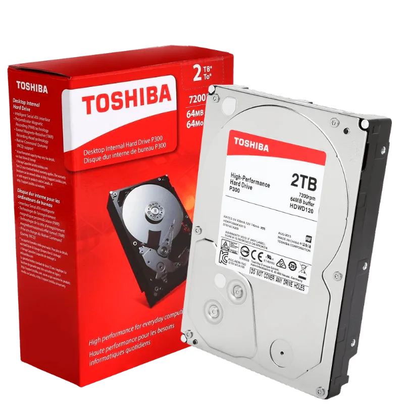 HD 2TB Interno P300 7200RPM 64MB Toshiba HDWD120XZSTA