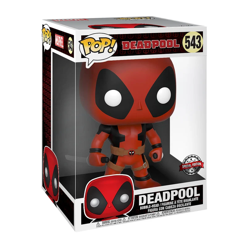 Marvel - Deadpool mit Schwertern Funko Pop Wackelkopf-Figur 23,5 cm