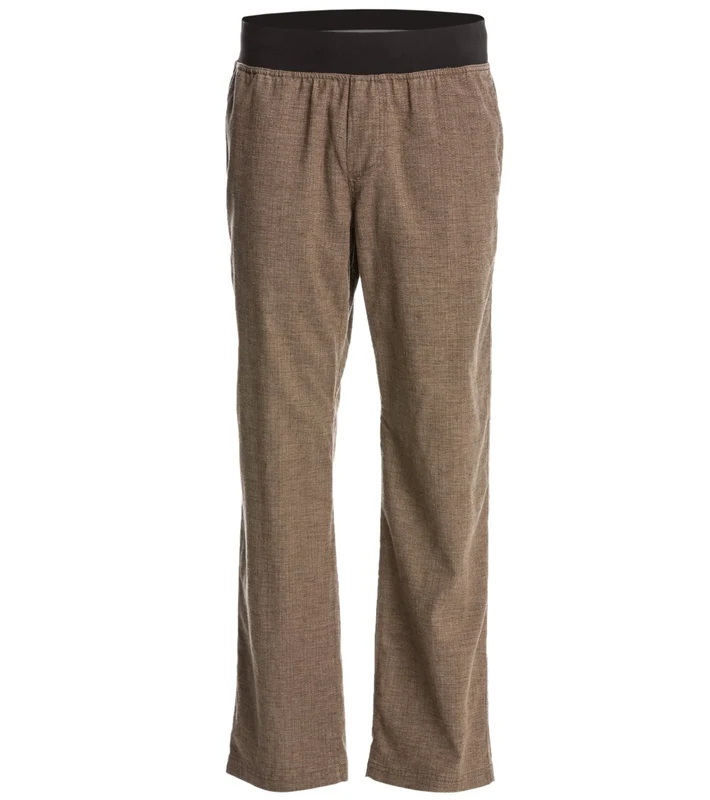 prAna Men's Vaha Yoga Pants 30" Inseam Brown Herringbone / L