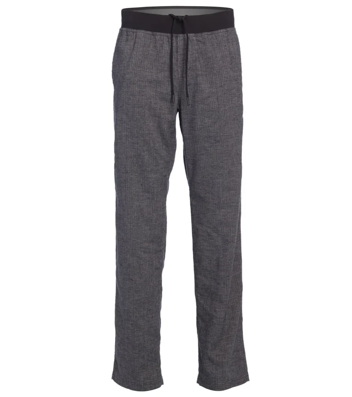 prAna Men's Vaha Yoga Pants 32" Inseam Black Herringbone / XL