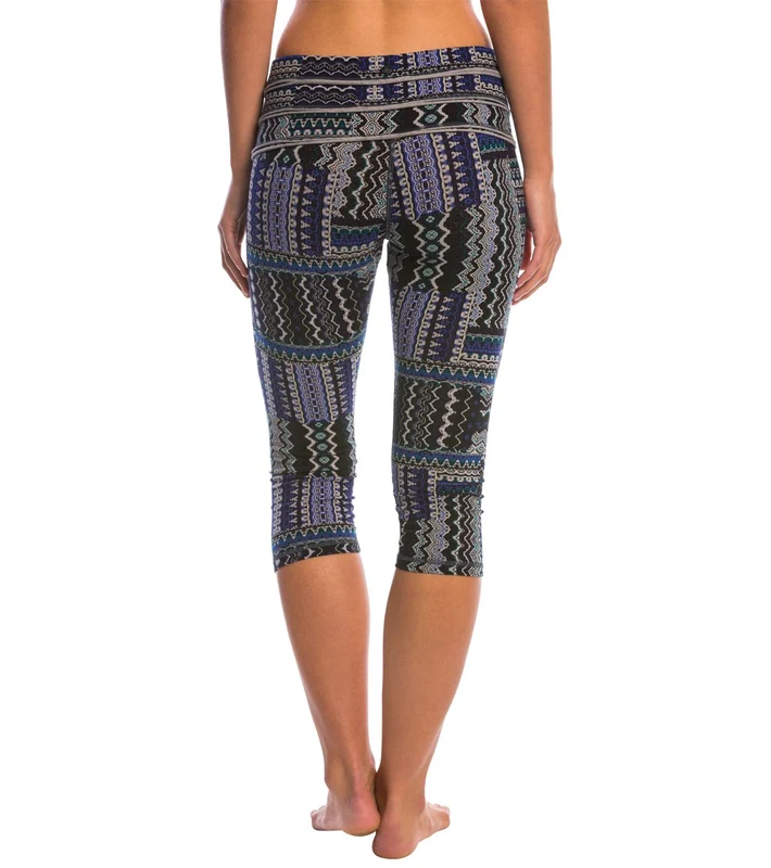 prAna Freya Yoga Capris Bluebell Fossil / L