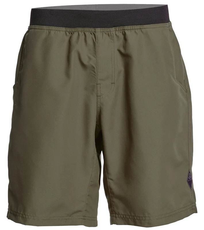 prAna Men's Super Mojo Yoga Shorts Dark Olive / S