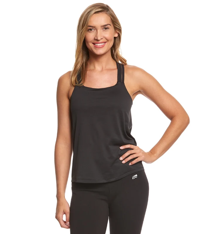 prAna Waterfall Yoga Tank Top Black / XS