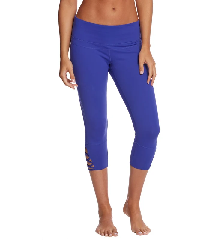 prAna Deco Yoga Capris Cobalt / XL