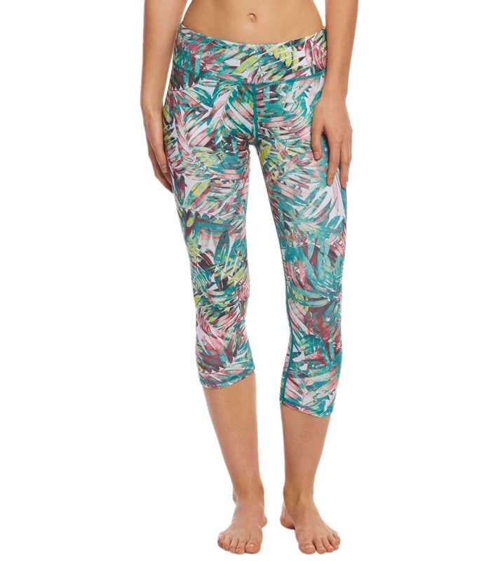 prAna Roxanne Yoga Capris Dragonfly Paradise / XL